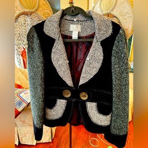 Beautiful unique vintage jacket by Alberto Malaki, Large but fits slim